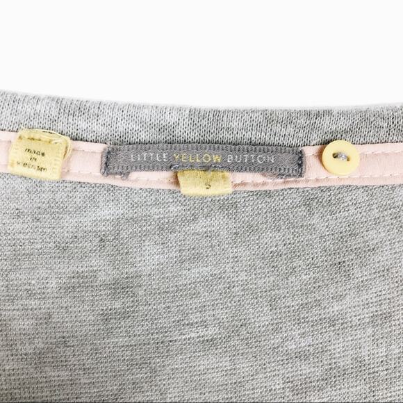 Anthropologie Little Yellow Button 3/4 Sleeve Peplum Tunic Sz S - Picture 6 of 8